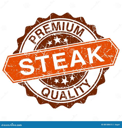 Steak Grungy Stamp Stock Vector Illustration Of Butcher