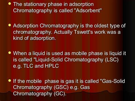 Adsorption chromatography