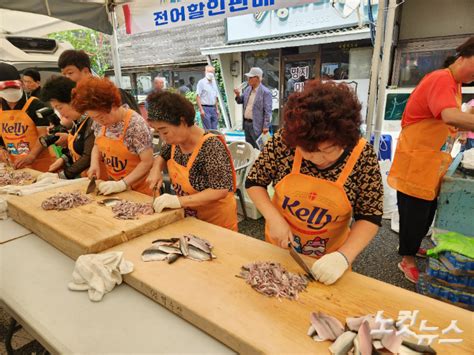 앞으로가 걱정 명지전어축제 인파 몰렸지만 상인들은 쓴웃음 노컷뉴스