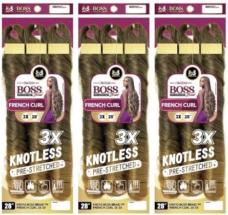 Amazon Bobbi Boss Braids Pre Stretched 3X French Curl 28 3 Pack