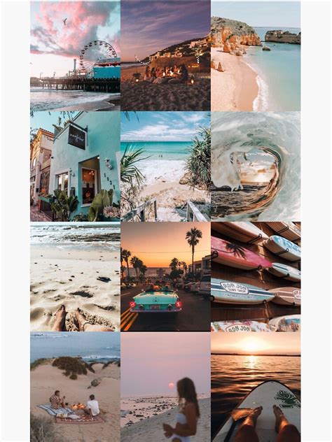 Beach Aesthetic Sticker For Sale By Ellasaunders7 Redbubble