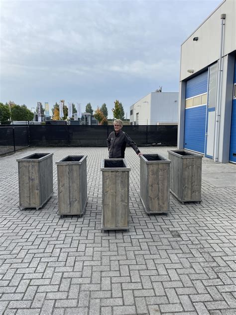 Plantenbak Op Wielen Maatwerk Steigerhout