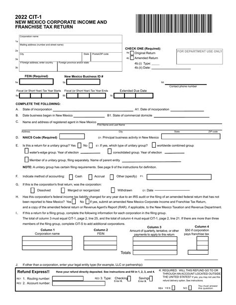 Form Cit New Mexico Fill Out Printable Pdf Forms Online