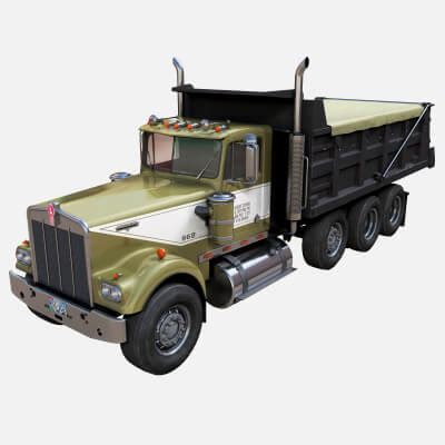 Kenworth W900A Dump Truck - 3D Model by Veaceslav Condraciuc