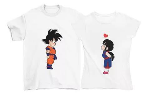 Playera Dúo Pareja Dragon Ball Goku Milk Anime Novios 02