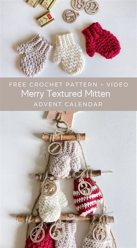 Mini Crochet Mitten Pattern Free Crochet Pattern And Video Tutorial