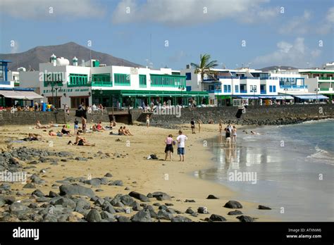 Beachfront at Playa Blanca Stock Photo - Alamy