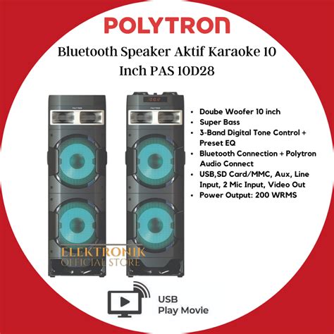 Jual Polytron Speaker Aktif Pas 10d28 Speaker Karaoke Shopee Indonesia