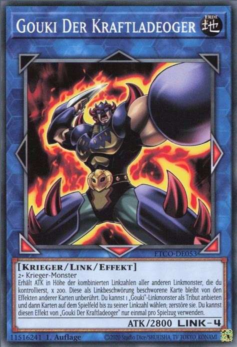 Recollectibles Sammelkarte Yugioh Karte Gouki Der Kraftladeoger Deutsch