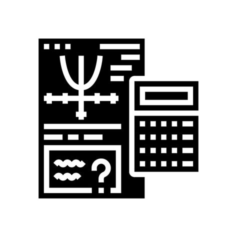 Calculate Math Science Education Glyph Icon Vector Illustration