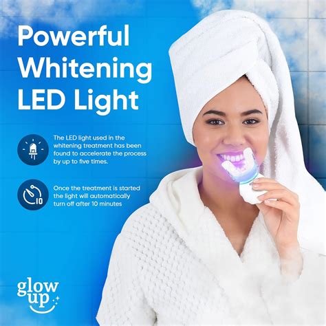 Teeth Whitening Kit For Sensitive Teeth With Blue Led Light 10 Minute Instant Tooth Whitener