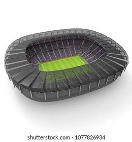 Stadium D Rendering Imaginary Soccer Arena Stock Illustration