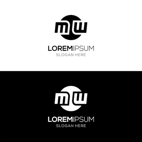 Plantilla De Dise O Del Logotipo De La Letra Mw Vector Premium