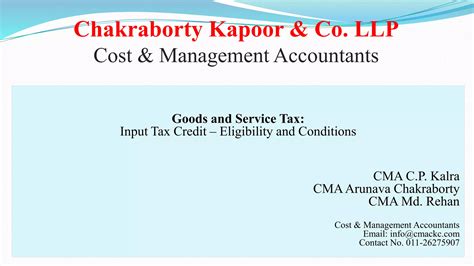 Gst Section 16 Input Tax Credit Eligibility And Conditions Ppt