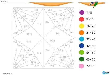 Coloriages Magiques Multiplications Et Divisions Cp Ce Ma Tre Lucas