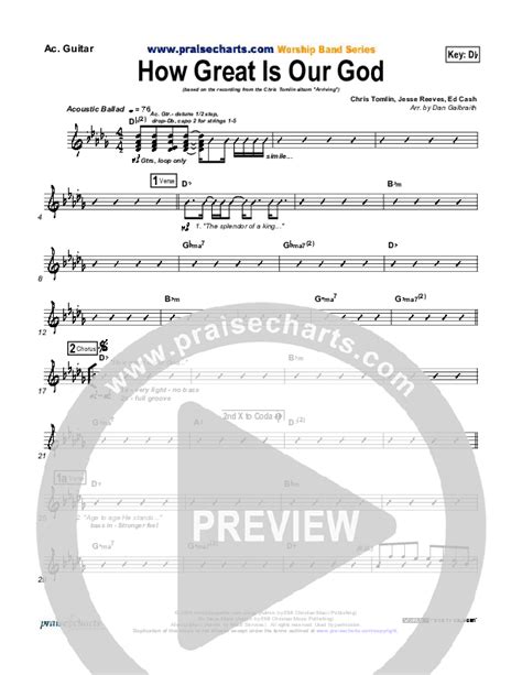 How Great Is Our God Sheet Music Pdf Chris Tomlin Praisecharts