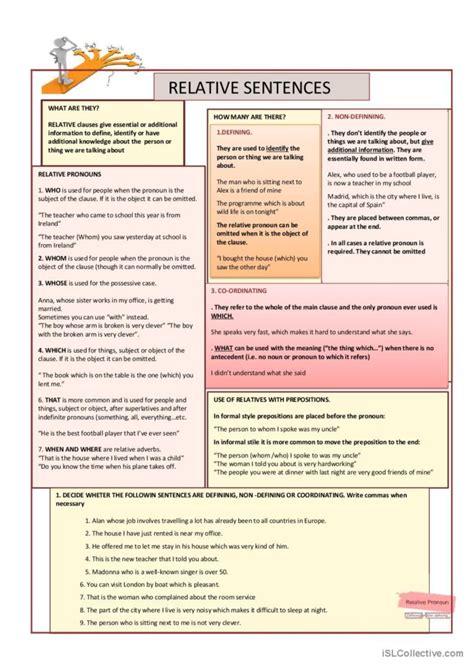 Relative Clauses Deutsch Daf Arbeitsbl Tter Pdf Doc