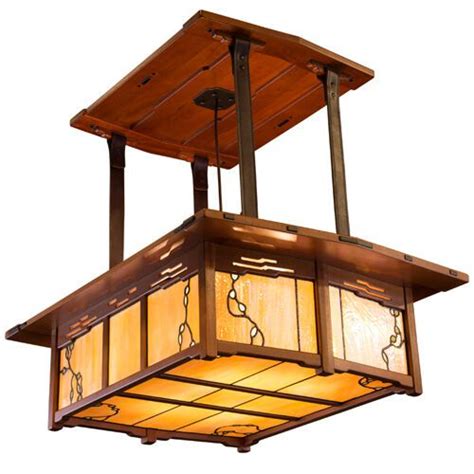 Greene And Greene Custom This Custom Wood Chandelier Is Inspired By The