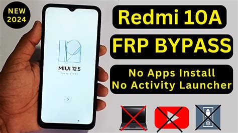 Redmi A Miui Frp Bypass Without Pc Youtube Update No