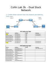 College Lab 3b Dual Stack Network Configuration Course Hero