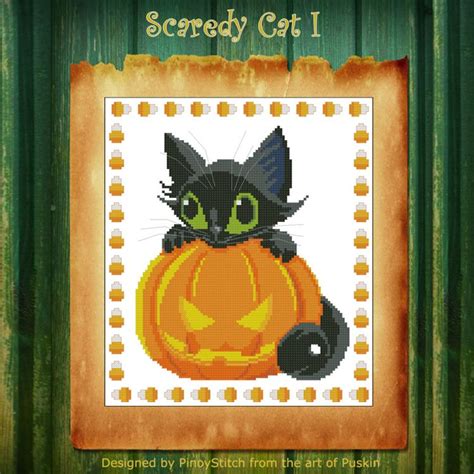 Scaredy Cat Halloween I - PinoyStitch