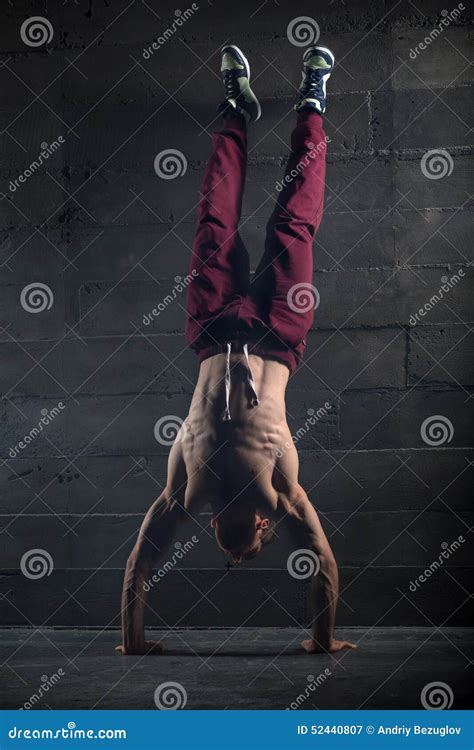 Athlete With Naked Torso Doing Push Ups On His Stock Image Image Of Pants Building 52440807
