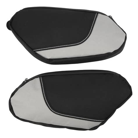 Motorcycle Pu Leather Gas Fuel Tank Cover Panel Pad Bib With Pouch