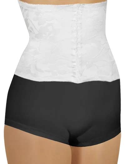 Rago Shapewear High Waist Lace Embroidery White Waist Cincher Shaper