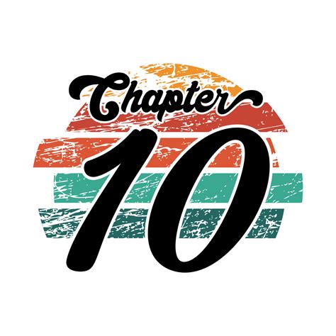 diseño vintage del capítulo 10, diseño de tipografía de diez cumpleaños