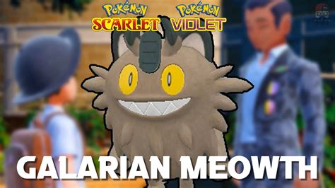 How To Get A Free Galarian Meowth In Pokemon Scarlet And Violet Youtube