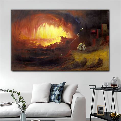 Sodom And Gomorrah By John Martin Sodom And Gomorrah Wall Art John