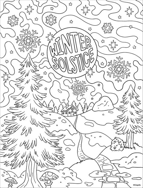 Winter Solstice Coloring Page