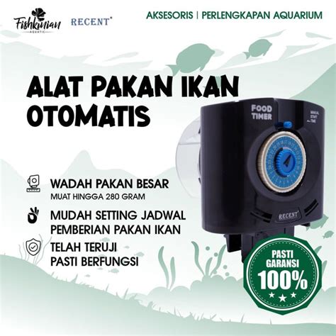 Food Timer Auto Feeder Alat Pemberi Pakan Ikan Otomatis Wadah Besar