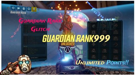 Unlimited Guardian Rank Points Borderlands 3 Glitch Max Stats Youtube