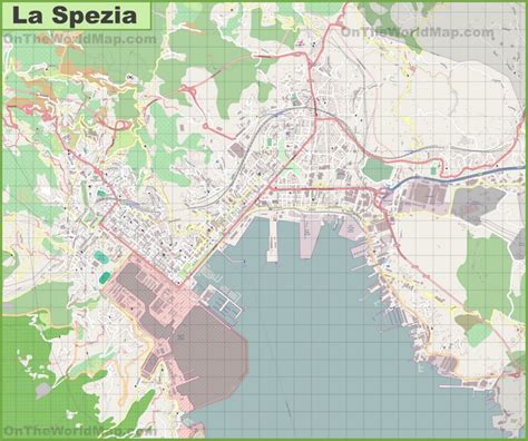 Large detailed map of La Spezia - Ontheworldmap.com