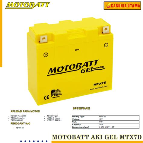 MOTOBATT AKI GEL MTX7D Karunia Utama Variasi