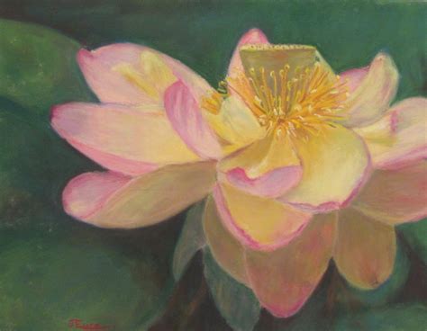 Artists Of Texas Contemporary Paintings And Art Lotus Flower By Joan