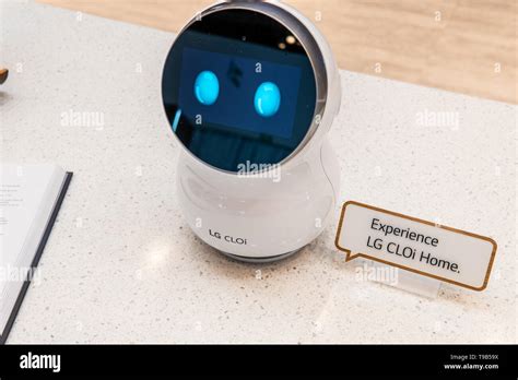 Berlin Germany August 31 2018 LG CLOi ThinQ AI Smart Robot