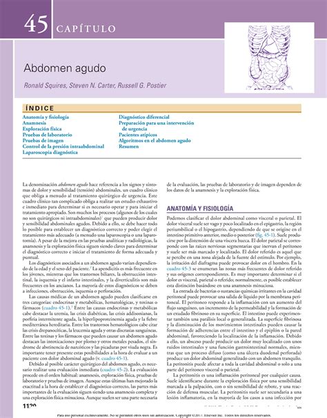 Abdomen Agudo 1120 CAPÍTULO 2018 Elsevier España S L