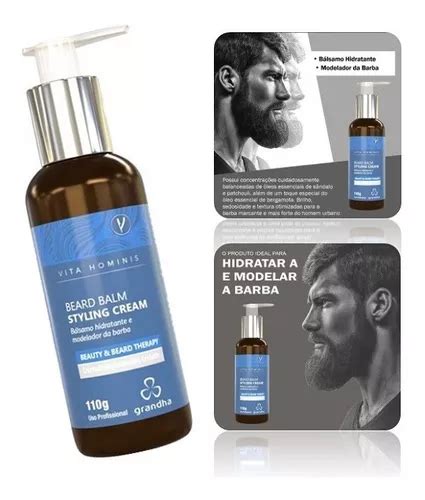 Creme Para Barba Grandha Modelador De Bálsamo Vita Hominis Parcelamento Sem Juros