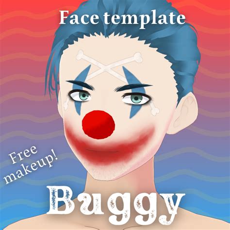 【vroid】 Buggy Clown Makeup And Face Template Luk4 Booth