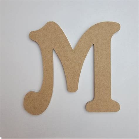 Wooden Letter (M) Unfinished 6" Wood Craft Letter, Paintable, Build-A ...