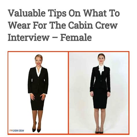 Valuable Tips On What To Wear For The Cabin Crew Interview Female