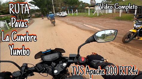 Ruta Pavas La Cumbre Yumbo En Moto Tvs Apache V Deo Completo