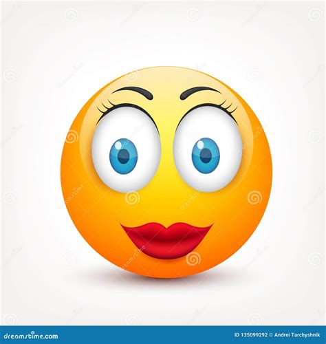 Smiley Yellow Face With Emotions Realistic Emoji Sad Or Happy Angry