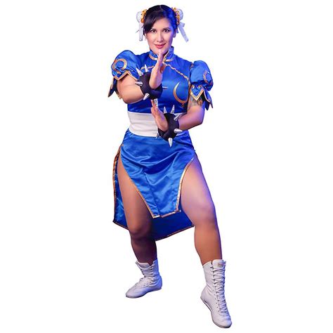 Chun Li Cosplay Costume For Adult Blue Cheongsam Halloween Party Dress Women S Superior Street