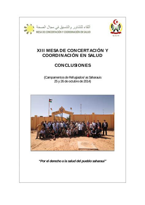 PDF XIII MESA DE CONCERTACIÓN Y COORDINACIÓN EN SALUD CONCLUSIONES