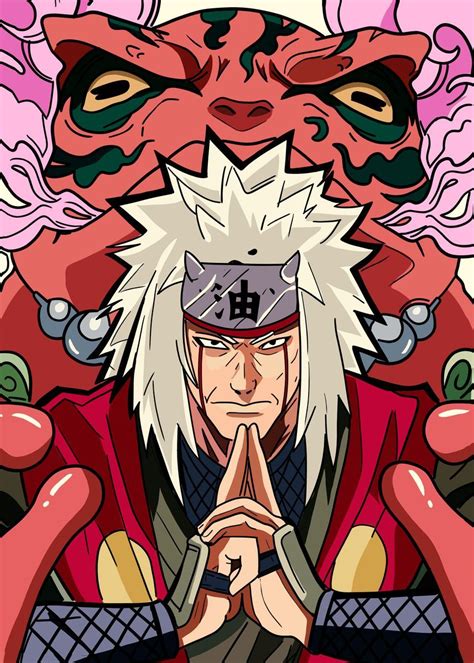 Jiraiya Poster By Logi Logic Displate In 2022 Best Anime Drawings