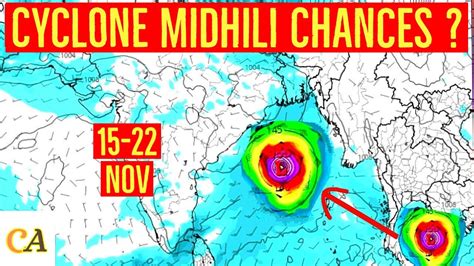 Cyclone Midhili Update Gfs Model Showing Low Pressure Area Over Bay Of