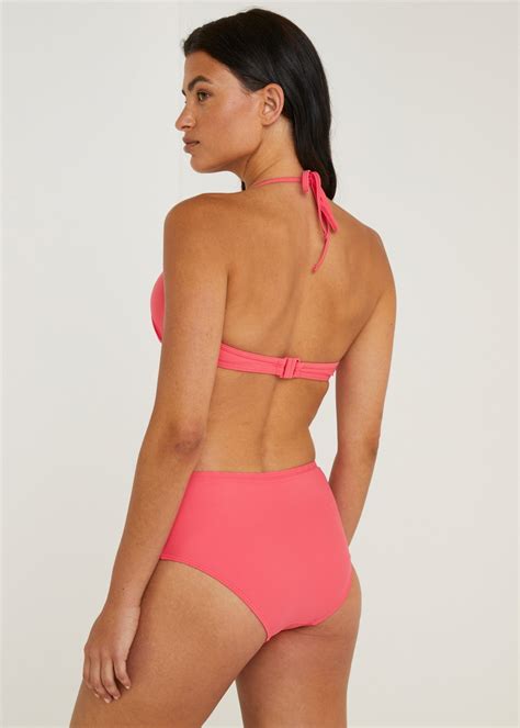 Coral High Waisted Bikini Bottoms Matalan